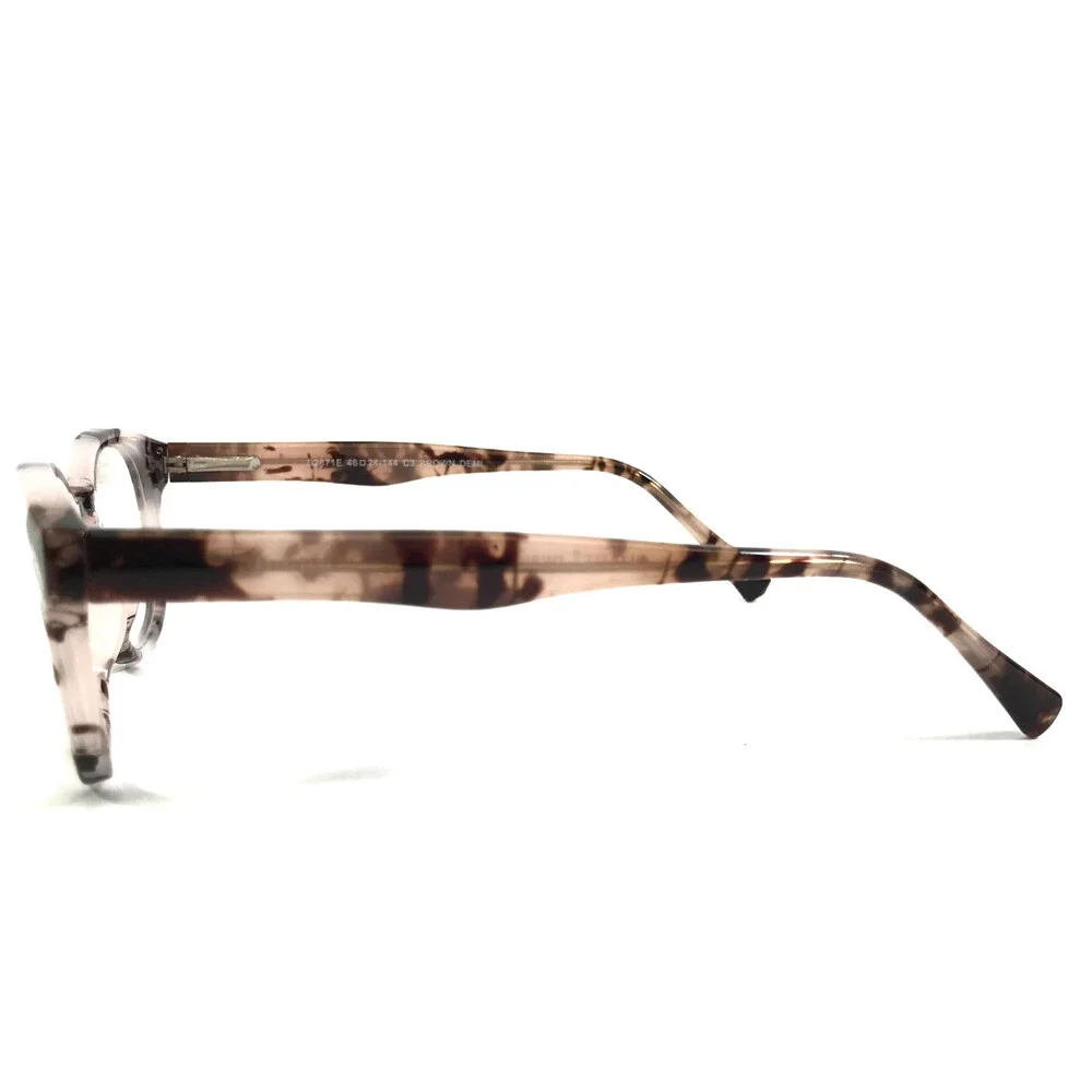 Smart Collection Eyeglasses Frame S2871E C3 BROWN DEMI Square Full Rim 46-24-144